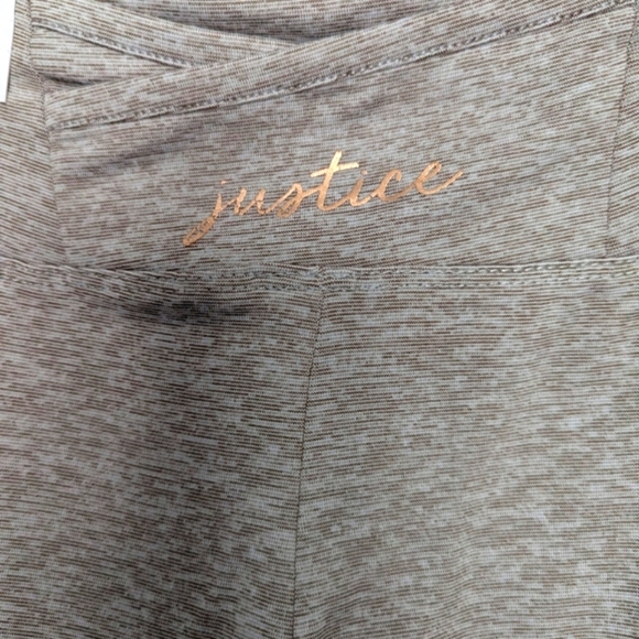 NWT Justice Girls (Size 10/Medium) Shiny Leggings With Copper Metallic Accents - Picture 6 of 8